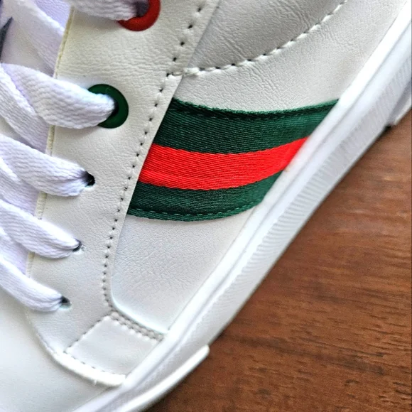 MKS Sneaker Shoes Womens White Red Green 8 - Picture 7 of 10